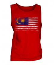 Malaysia Distressed Flag Mens Vest