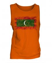 Maldives Distressed Flag Mens Vest