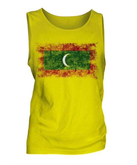Maldives Distressed Flag Mens Vest