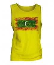 Maldives Distressed Flag Mens Vest
