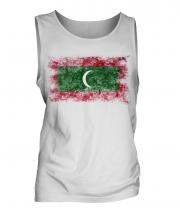 Maldives Distressed Flag Mens Vest