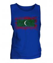 Maldives Distressed Flag Mens Vest