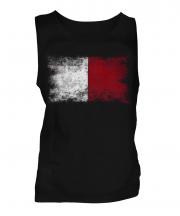 Malta Distressed Flag Mens Vest
