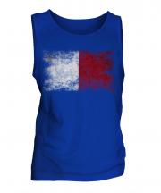 Malta Distressed Flag Mens Vest