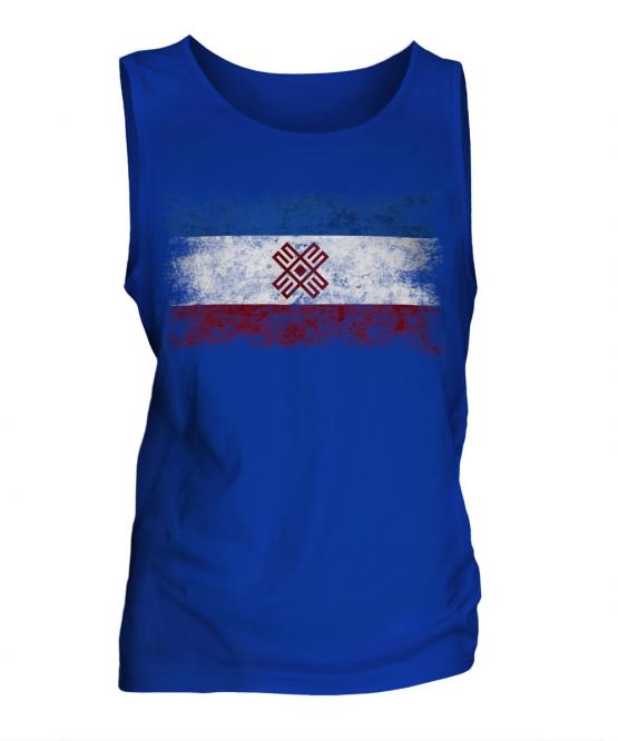 Mari El Distressed Flag Mens Vest