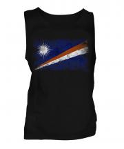 Marshall Islands Distressed Flag Mens Vest