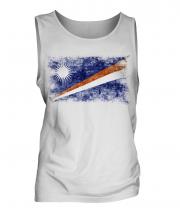 Marshall Islands Distressed Flag Mens Vest