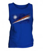 Marshall Islands Distressed Flag Mens Vest