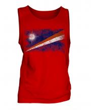 Marshall Islands Distressed Flag Mens Vest