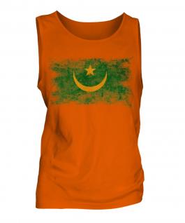 Mauritania Distressed Flag Mens Vest