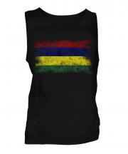 Mauritius Distressed Flag Mens Vest