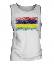 Mauritius Distressed Flag Mens Vest
