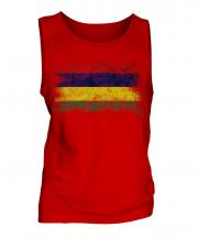 Mauritius Distressed Flag Mens Vest