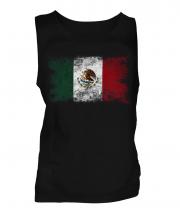 Mexico Distressed Flag Mens Vest
