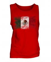 Mexico Distressed Flag Mens Vest