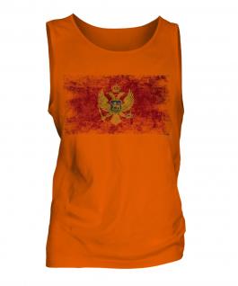Montenegro Distressed Flag Mens Vest