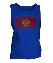 Montenegro Distressed Flag Mens Vest