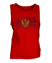 Montenegro Distressed Flag Mens Vest