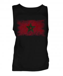 Morocco Distressed Flag Mens Vest