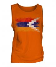 Nagorno-Karabakh Republic Distressed Flag Mens Vest