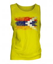 Nagorno-Karabakh Republic Distressed Flag Mens Vest