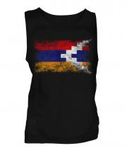 Nagorno-Karabakh Republic Distressed Flag Mens Vest