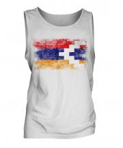 Nagorno-Karabakh Republic Distressed Flag Mens Vest