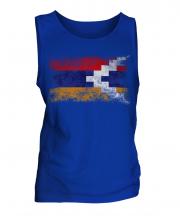 Nagorno-Karabakh Republic Distressed Flag Mens Vest