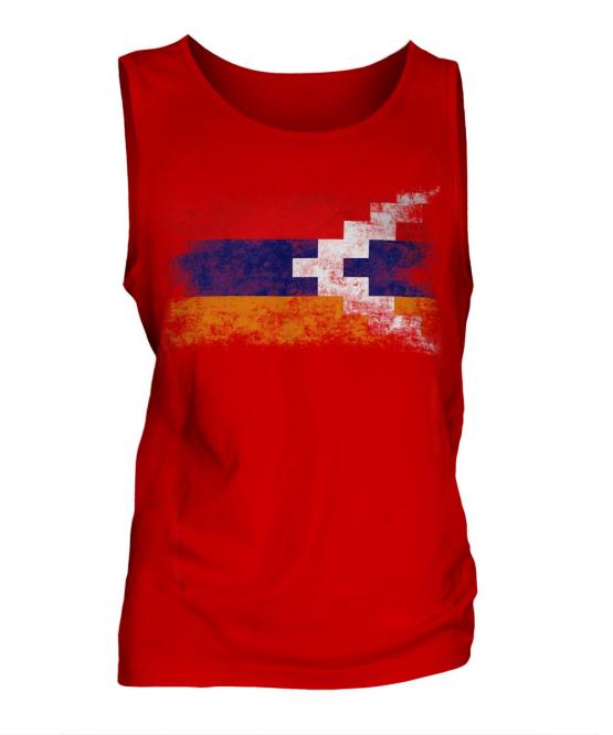 Nagorno-Karabakh Republic Distressed Flag Mens Vest