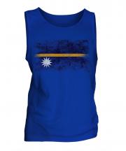 Nauru Distressed Flag Mens Vest
