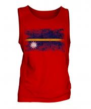 Nauru Distressed Flag Mens Vest