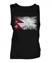 Nepal Distressed Flag Mens Vest