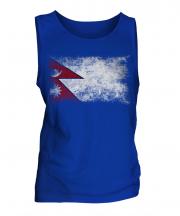 Nepal Distressed Flag Mens Vest