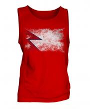 Nepal Distressed Flag Mens Vest
