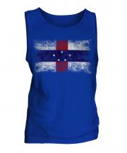 Netherlands Antilles Distressed Flag Mens Vest