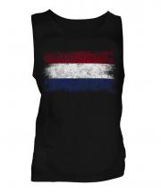 Netherlands Distressed Flag Mens Vest