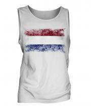 Netherlands Distressed Flag Mens Vest