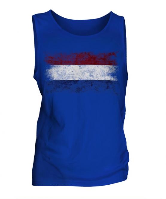 Netherlands Distressed Flag Mens Vest