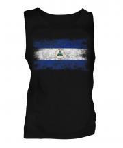 Nicaragua Distressed Flag Mens Vest