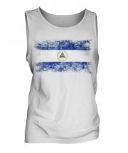 Nicaragua Distressed Flag Mens Vest