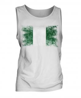 Nigeria Distressed Flag Mens Vest
