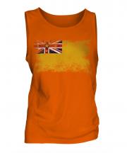Niue Distressed Flag Mens Vest
