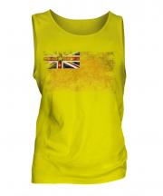 Niue Distressed Flag Mens Vest