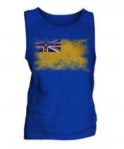 Niue Distressed Flag Mens Vest