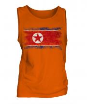North Korea Distressed Flag Mens Vest