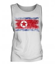 North Korea Distressed Flag Mens Vest