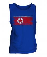 North Korea Distressed Flag Mens Vest