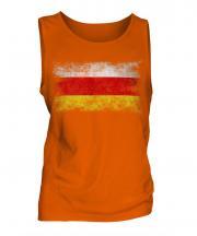 North Ossetia Distressed Flag Mens Vest