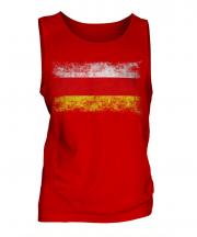 North Ossetia Distressed Flag Mens Vest