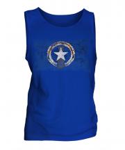 Northern Mariana Islands Distressed Flag Mens Vest